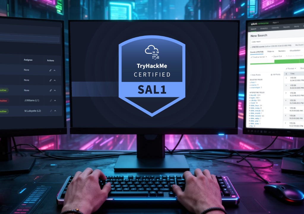 How I Passed TryHackMe’s Security Analyst Level 1 (SAL1): A Practical Study Guide