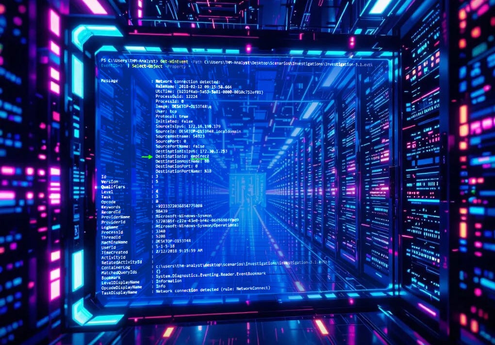Sysmon Investigation Walkthrough, Using Event Viewer and PowerShell